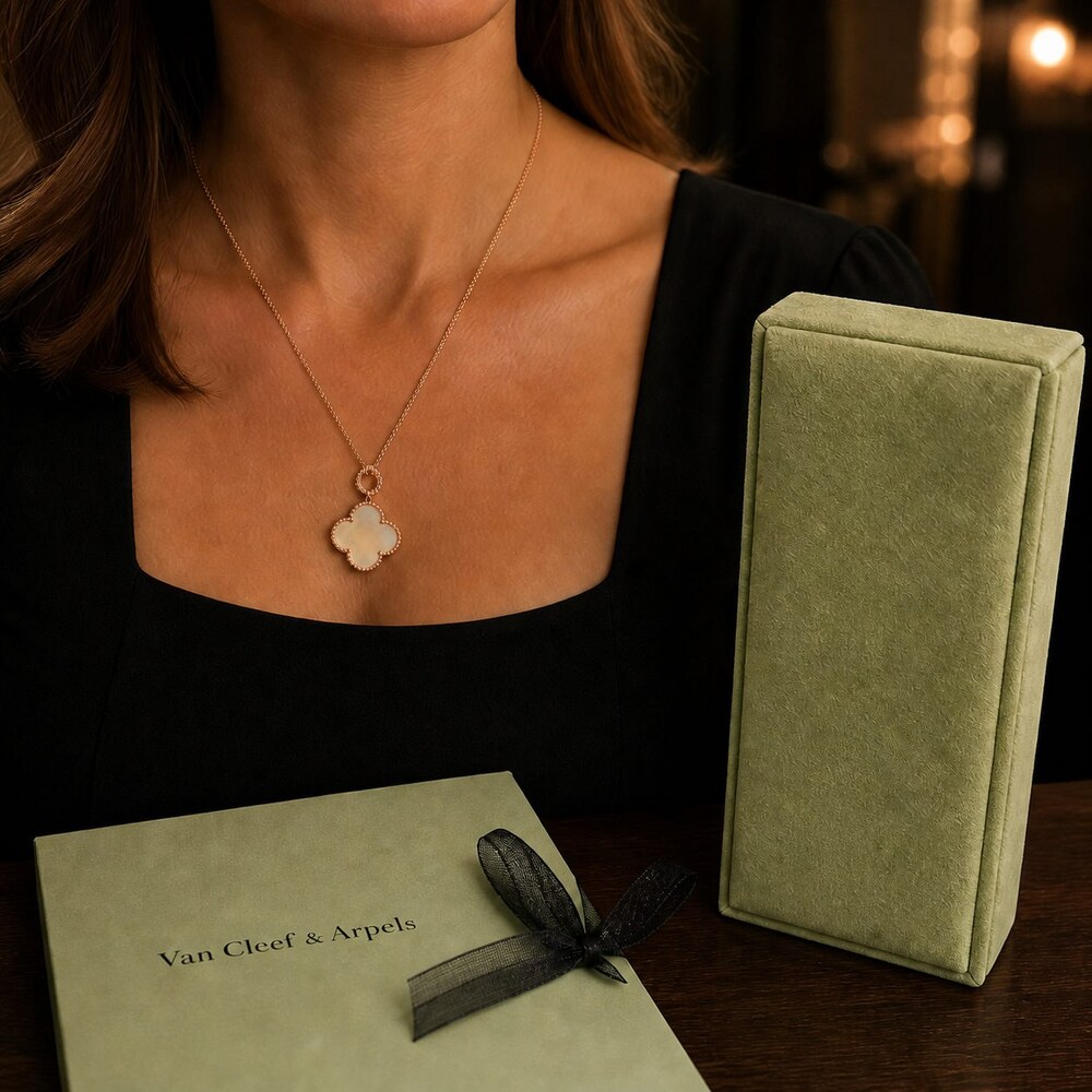 Van Cleef & Arpels Elegant Signature Necklace Style 8 | New with Box - Picture 9 of 9